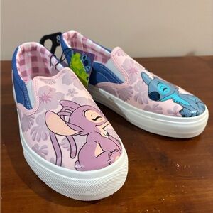 Disney Stitch Pink and Blue Slip-On Sneakers